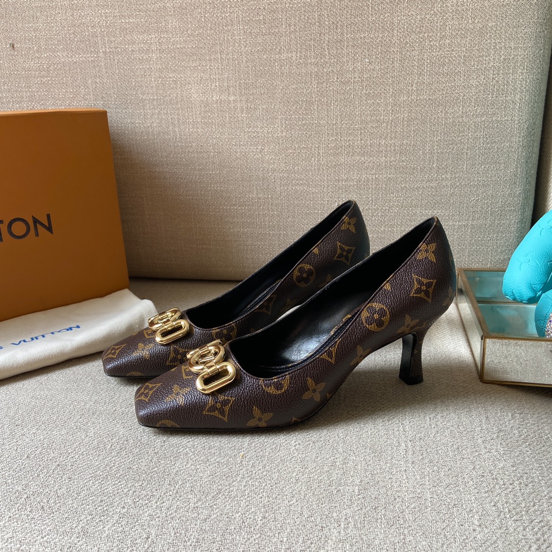 (1:1 replica) Louis Vuitton Women s Rotary Pump Cacao Brown For Women LV