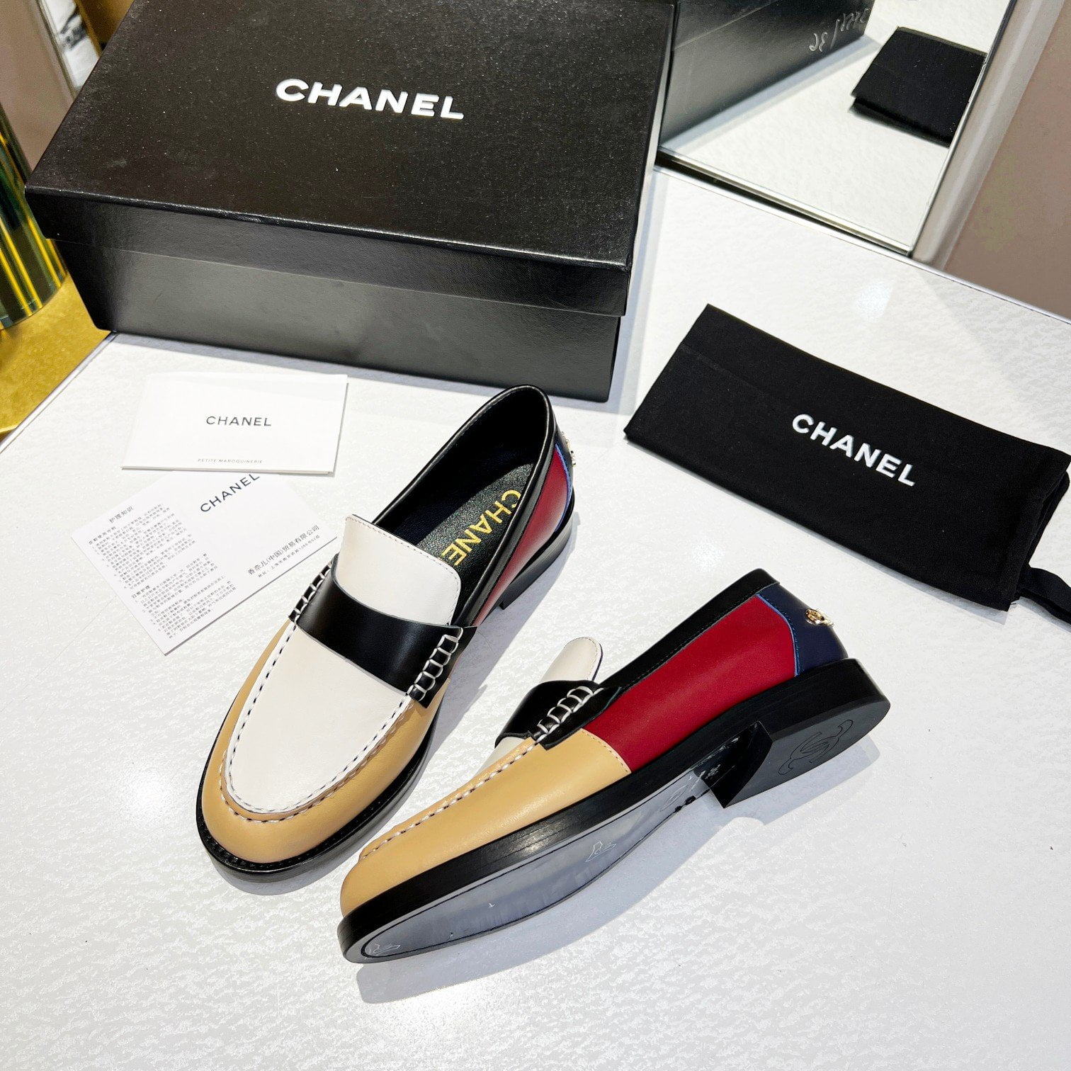 (1:1 replica) Chanel Women s Loafers Multicolor For Women 1.2 in/3cm