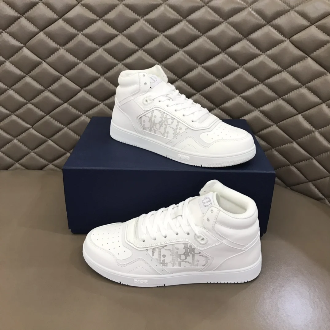 (1:1 replica) Christian Dior Women s B27 High-Top Sneaker White For Women CD