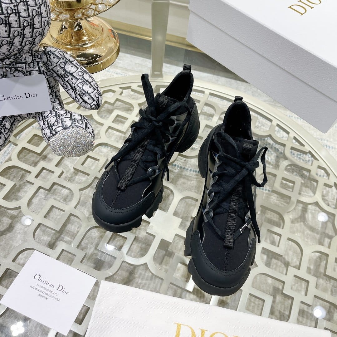 (1:1 replica) Christian Dior D-Connect Sneaker Technical Fabric Black For Women CD KCK222NGG_S900