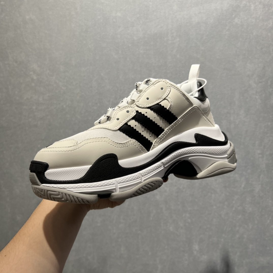 (1:1 replica) Balenciaga x Adidas Triple S Trainers Grey For Women