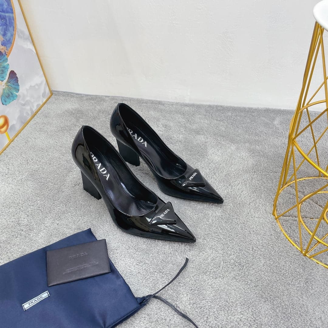 (1:1 replica) Prada Brushed Pumps Black For Women PRD