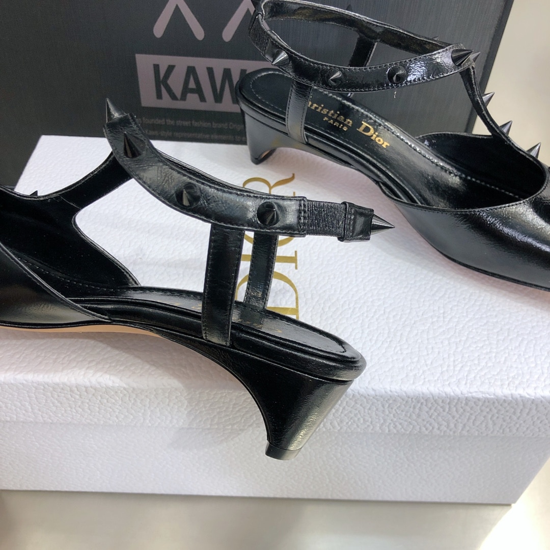 (1:1 replica) Christian Dior Women s Rose Fantastique Pump Black For Women CD 1.5in/4cm