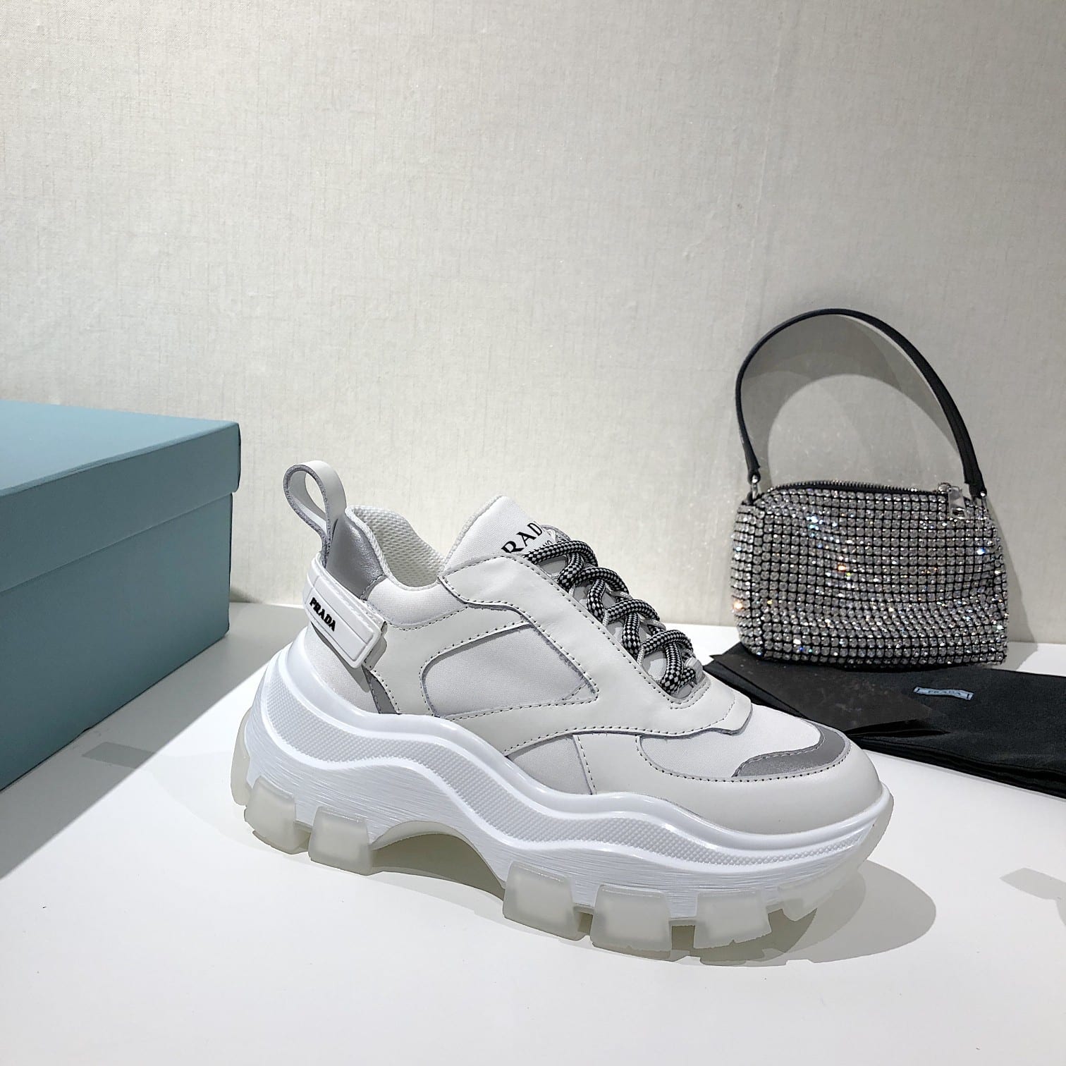 (1:1 replica) Prada Cloudbust Thunder Sneakers White For Women PRD