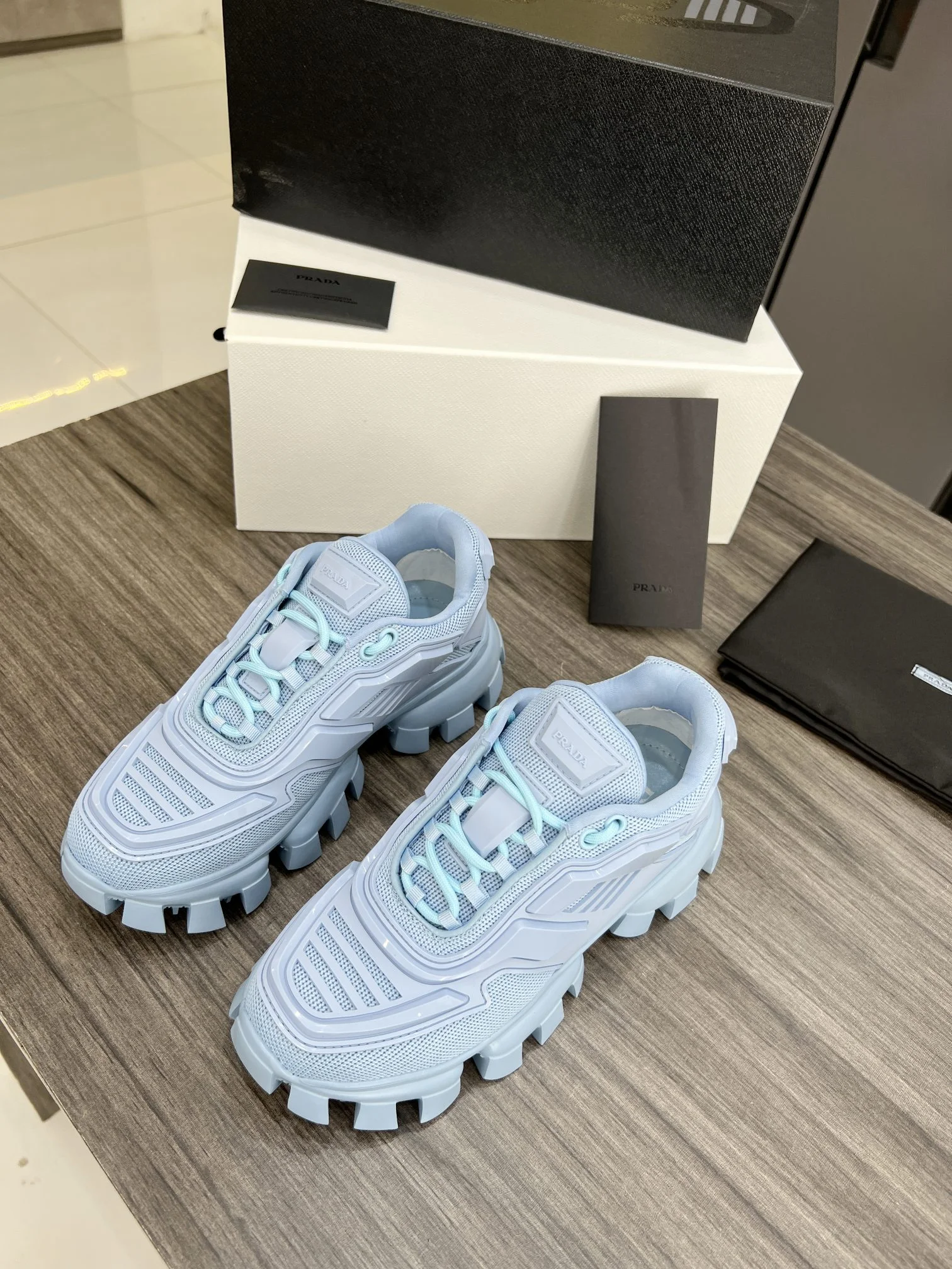 (1:1 replica) Prada Cloudbust Thunder Sneakers Blue For Women PRD 1E819L_3KR2_F0076_F_050