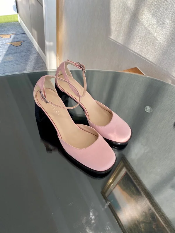 (1:1 replica) Gucci Platform Sandal By Matelasse Pink For Women GG