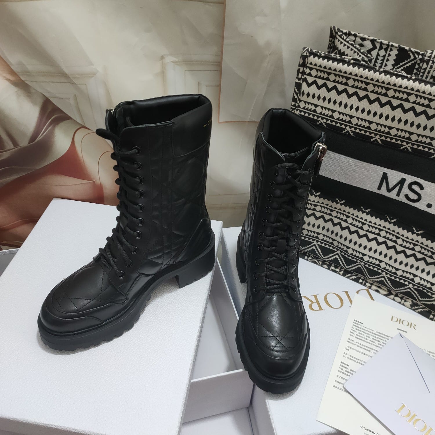 (1:1 replica) Christian Dior D-Leader Ankle Boot Black For Women CD KDI733CQC_S900