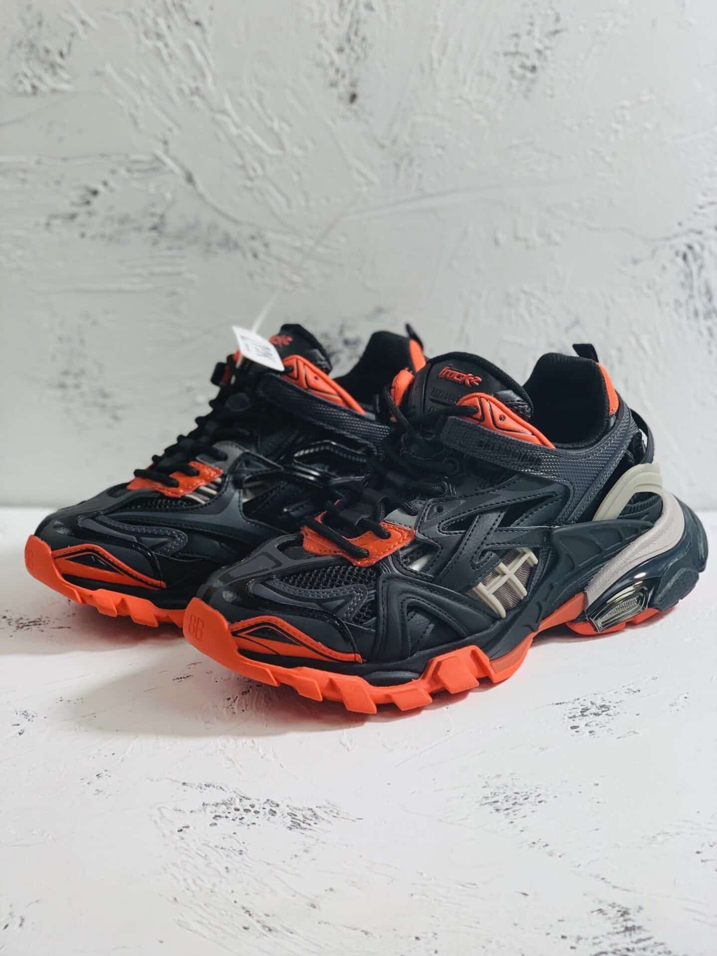 (1:1 replica) Balenciaga Track.2 Clear Sole Trainers Black For Women