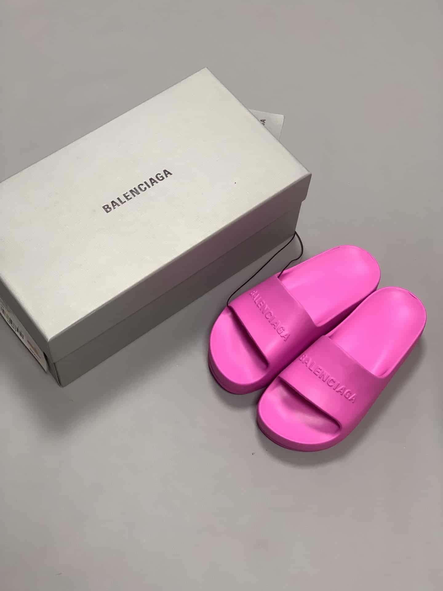(1:1 replica) Balenciaga Pool Slide Sandal Pink For Women