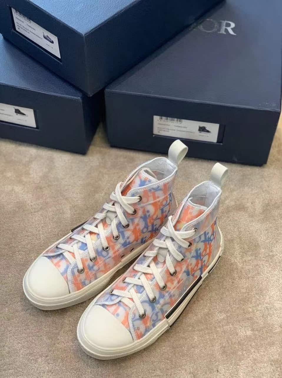 (1:1 replica) Christian Dior B23 High-Top Sneaker Multi Color For Women CD