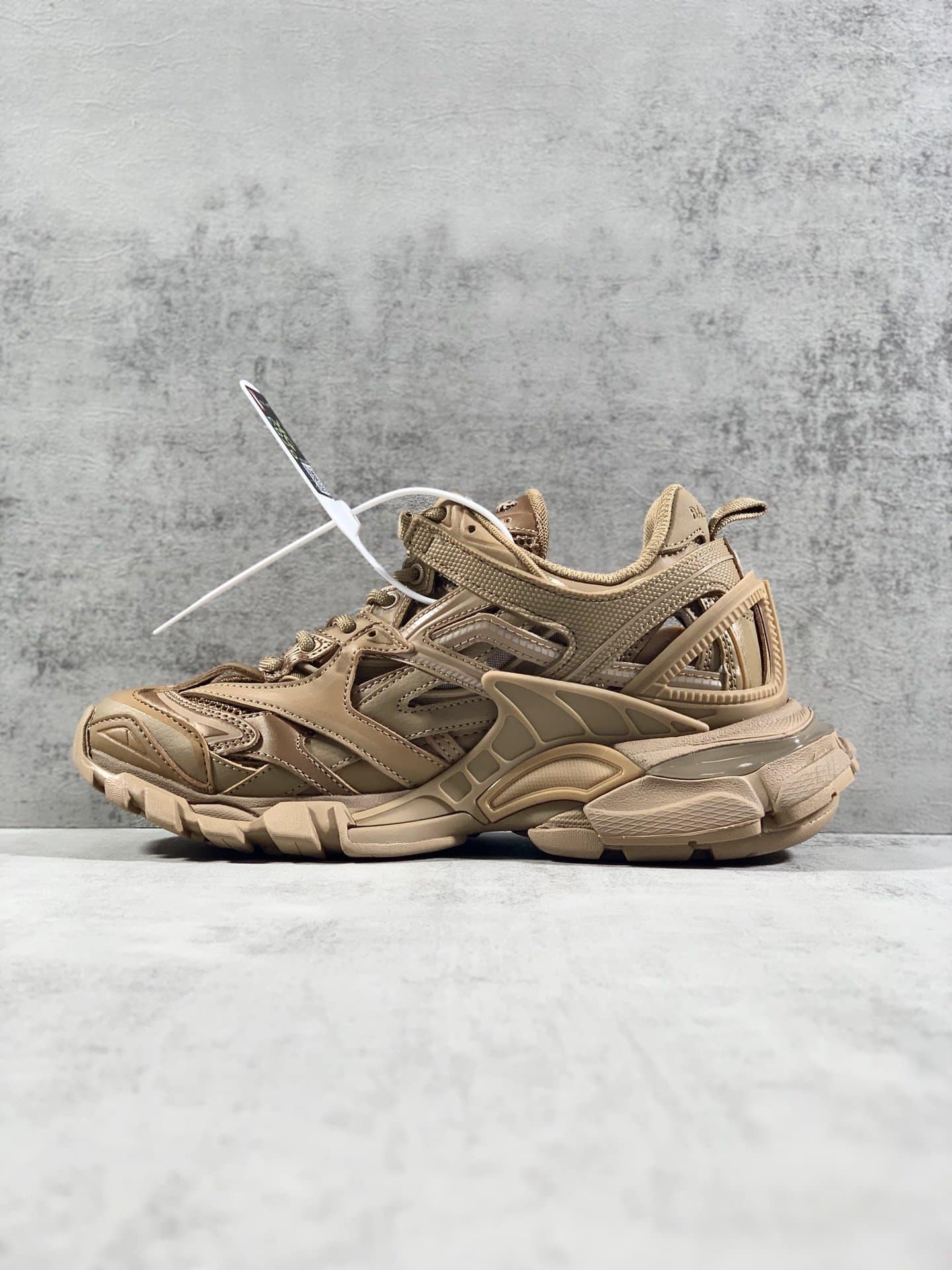 (1:1 replica) Balenciaga Track.2 Clear Sole Trainers Brown For Women