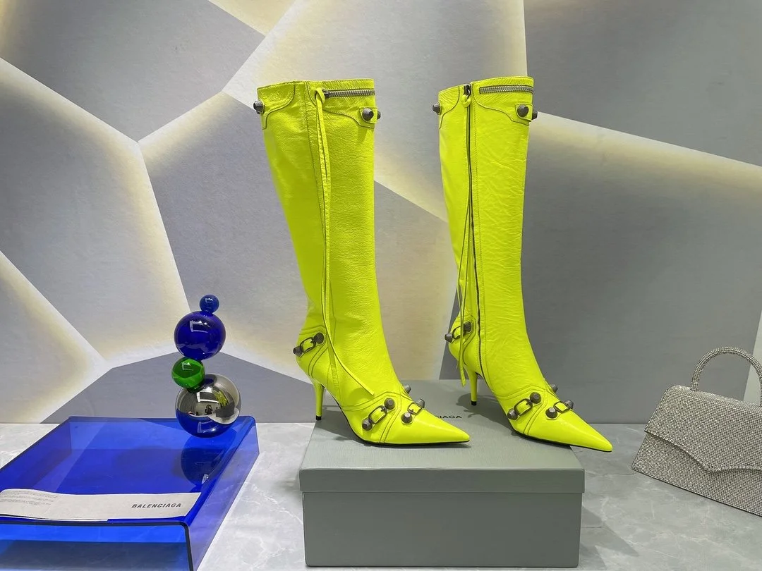 (1:1 replica) Balenciaga Cagole Boot Yellow For Women 694395WAD4E7381