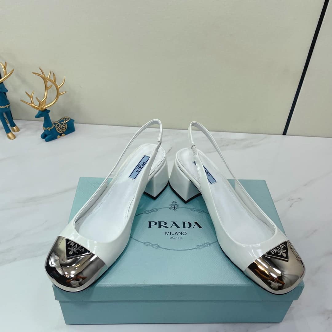 (1:1 replica) Prada Prada Color Block With Rear Bridle Block White For Women PRD