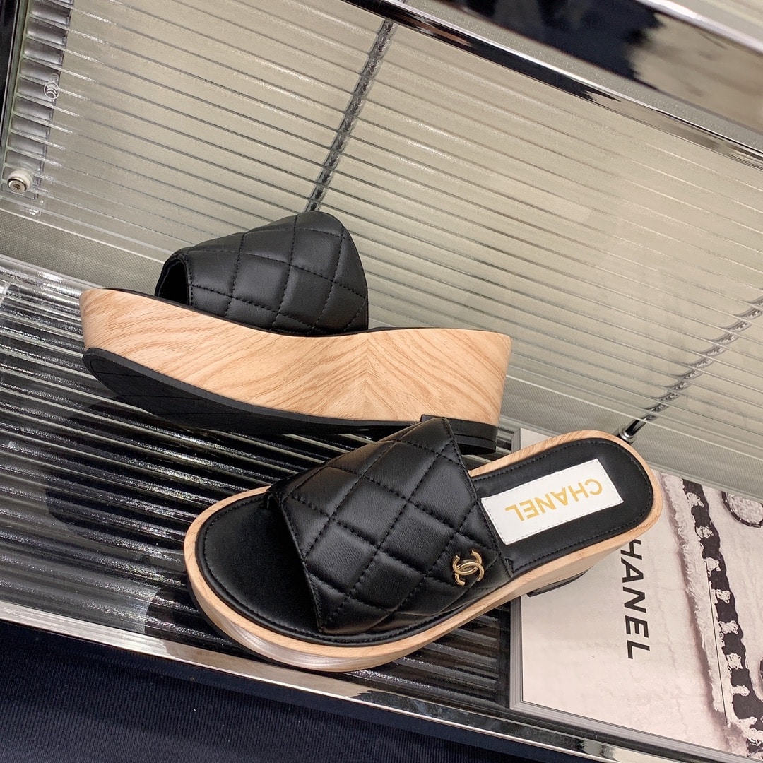 (1:1 replica) Chanel Women s Mules Black For Women