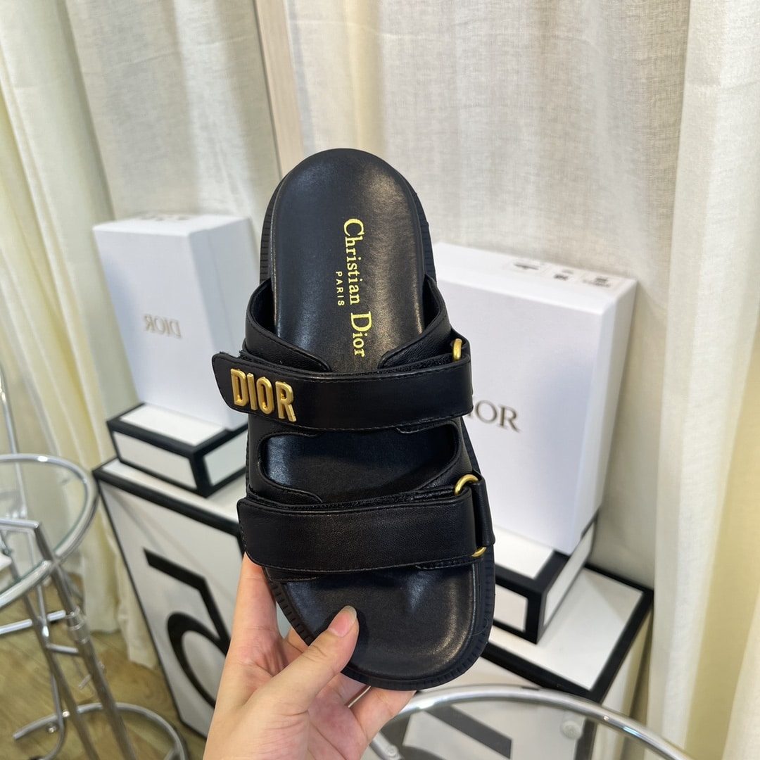 (1:1 replica) Christian Dior Women s DiorAct Slide Black For Women CD KCQ718LAB_S900