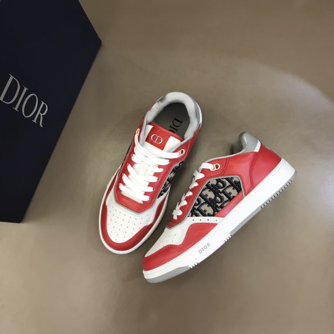 (1:1 replica) Christian Dior Women s B27 Low-Top Sneaker Red For Women CD