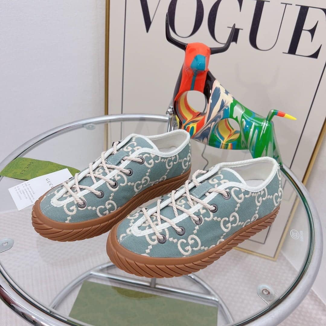(1:1 replica) Gucci Women s Maxi GG Sneaker Grey For Women GG