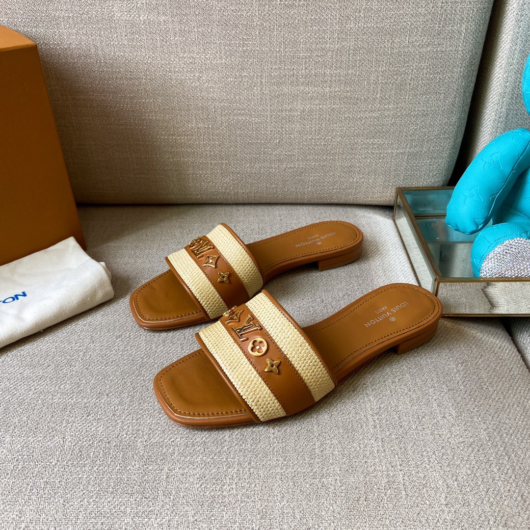 (1:1 replica) Louis Vuitton Women s Lock It Mule Brown For Women LV