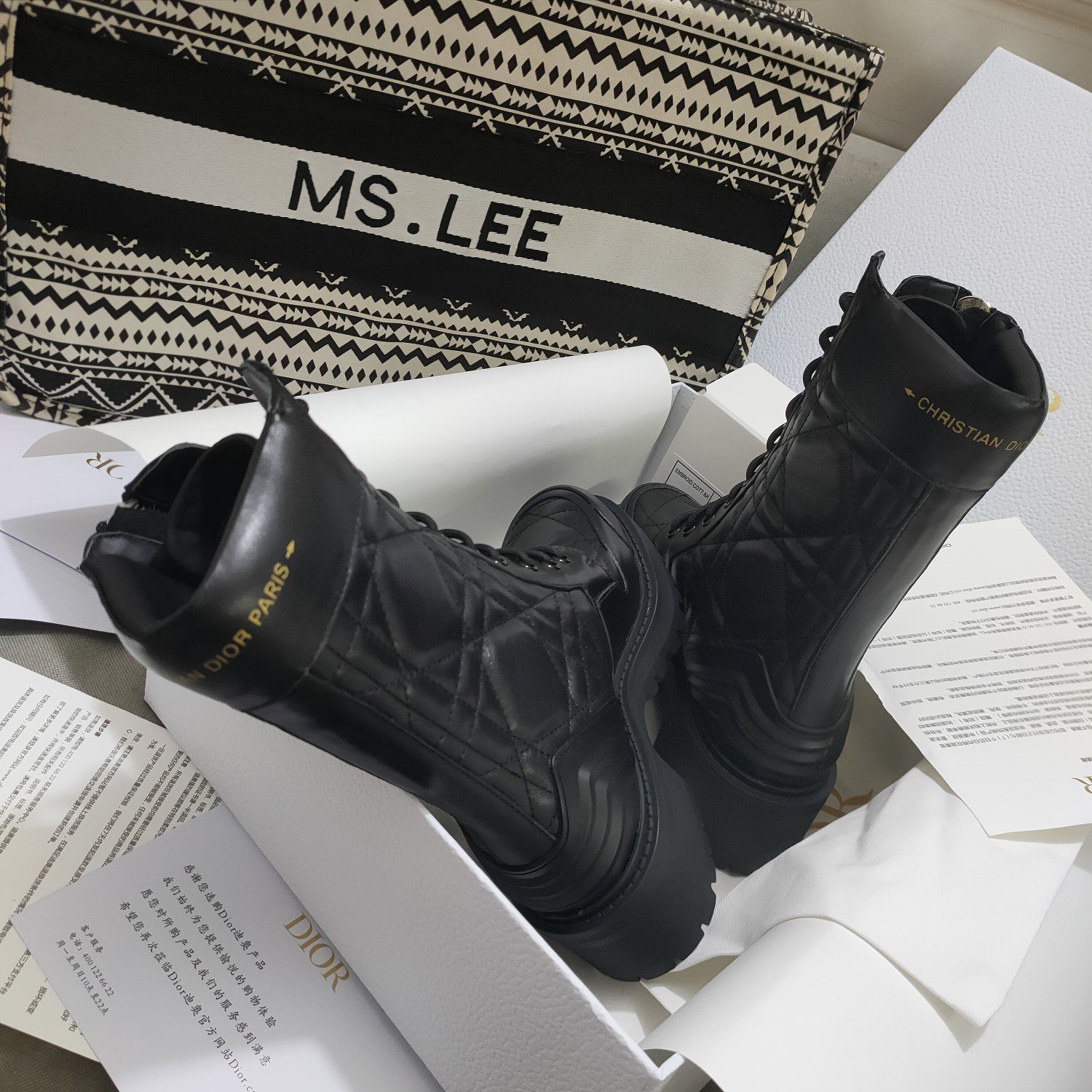 (1:1 replica) Christian Dior Women s D-Leader Ankle Boot Black For Women CD KCI733CQC_S900