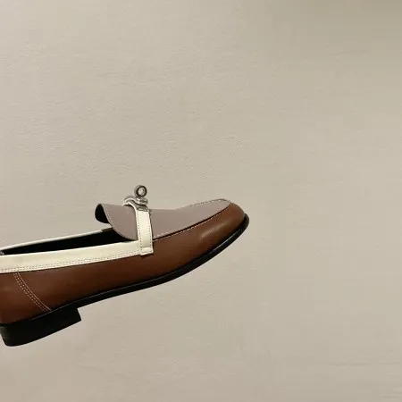 (1:1 replica) Hermes Women s Destin Loafers in Multicolor Leather HM071