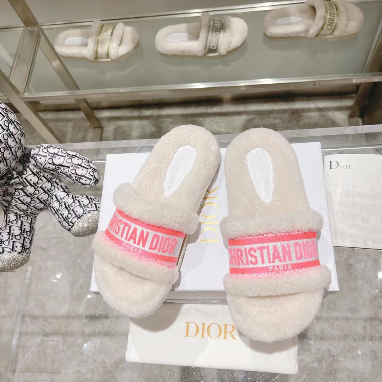 (1:1 replica) Christian Dior Women s Dway Slide Pink For Women CD