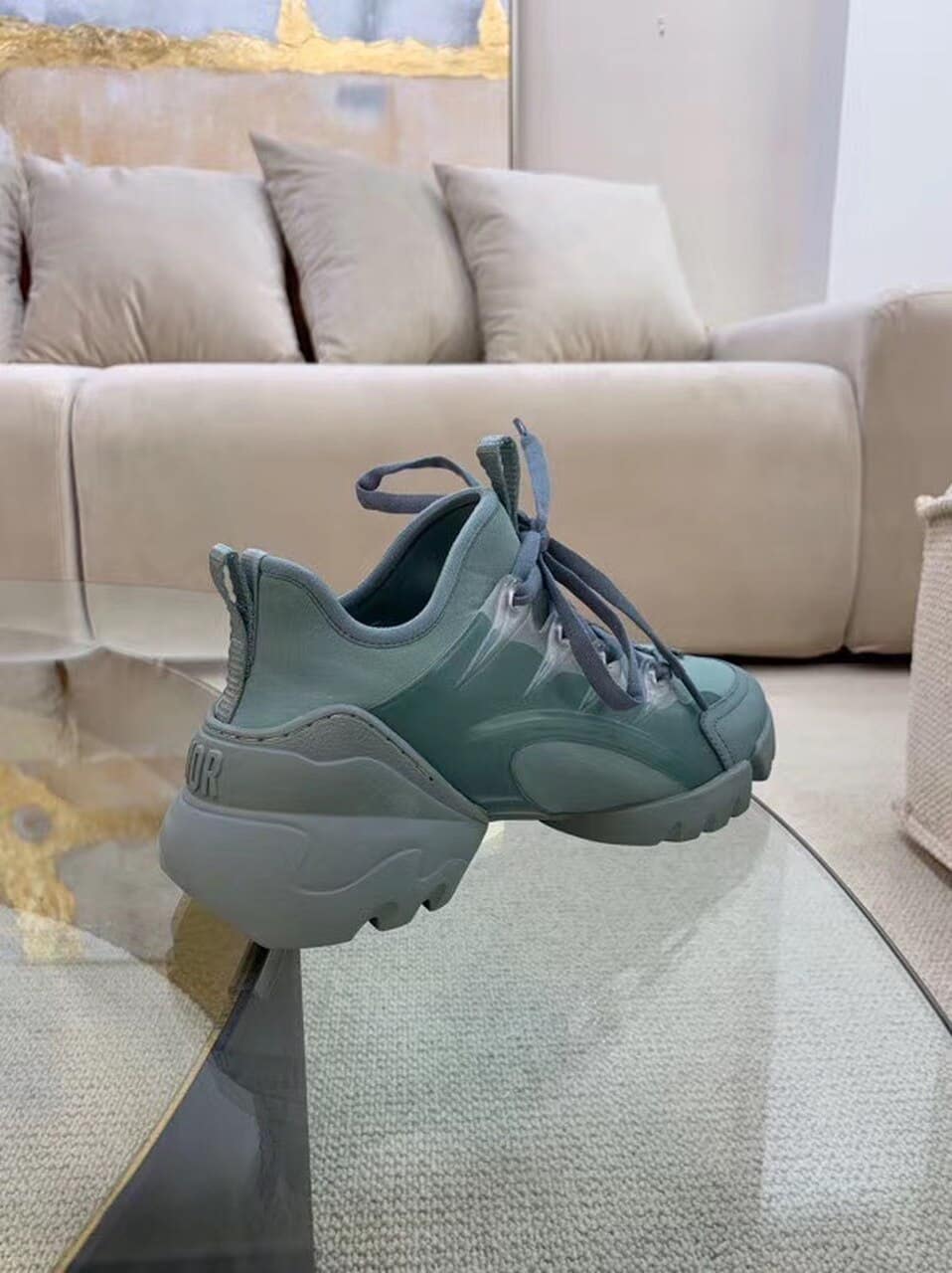 (1:1 replica) Christian Dior D-Connect Sneaker Technical Fabric Blue For Women CD