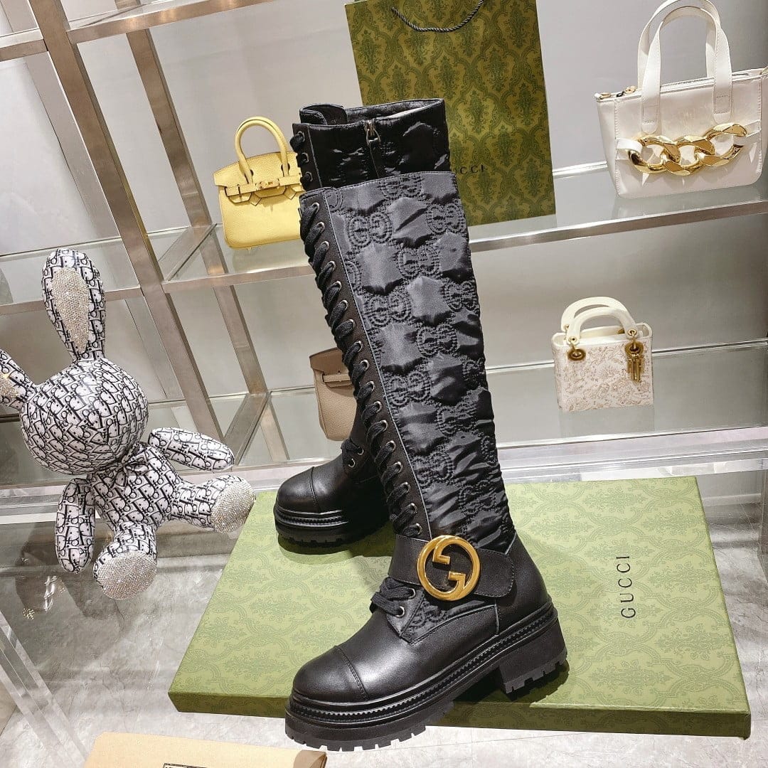 (1:1 replica) Gucci Blondie Women s Boot Black For Women GG