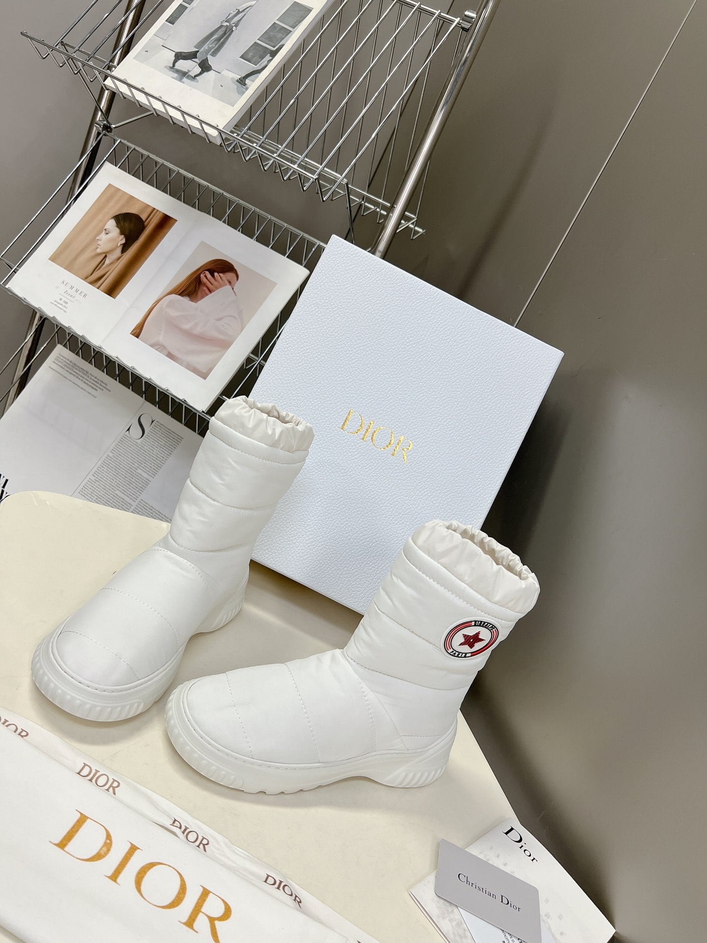 (1:1 replica) Christian Dior Women s Dior Frost Ankle Boot White For Women CD KCI813NFF_S10W