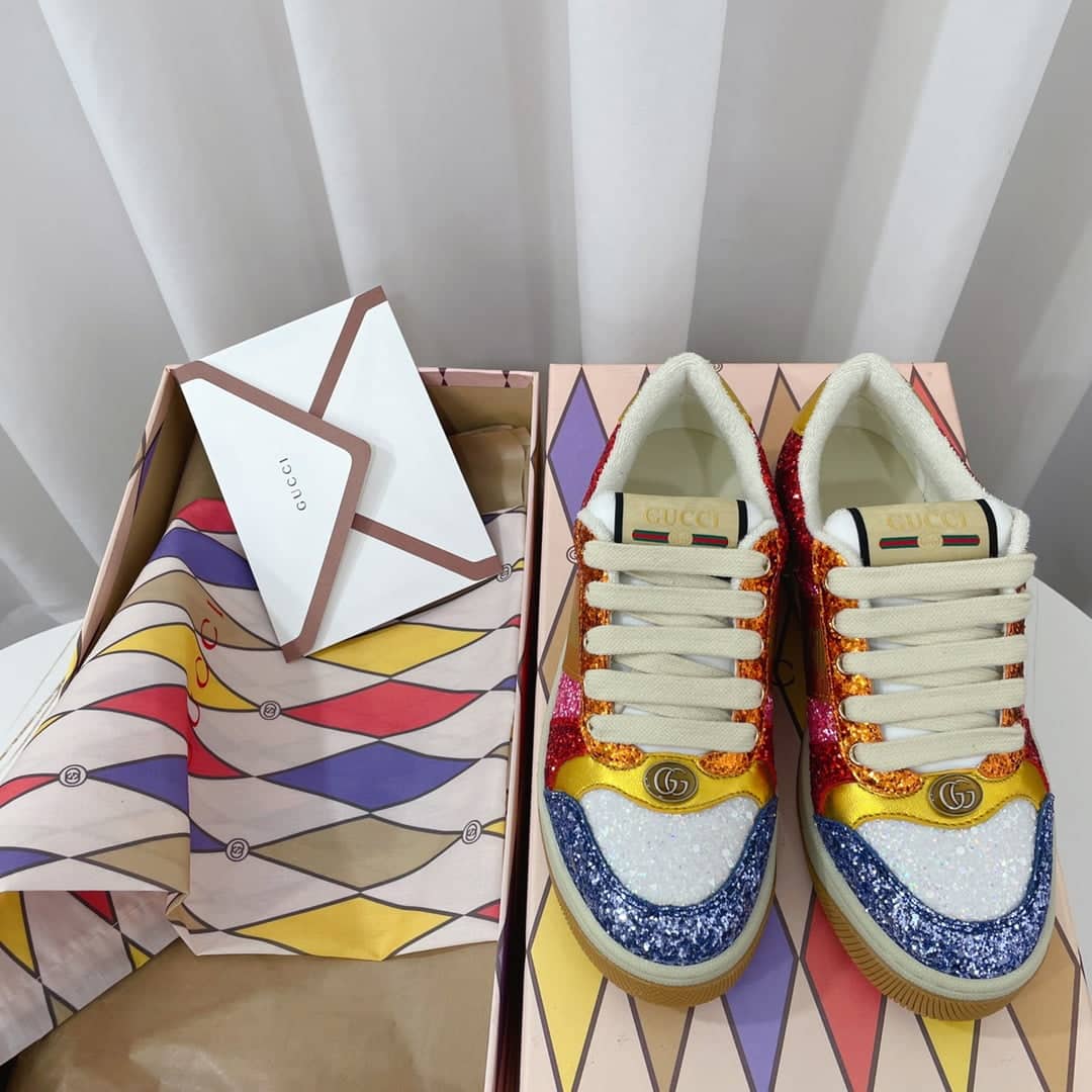 (1:1 replica) Gucci Women s Screener Sneaker Multicolor For Women GG