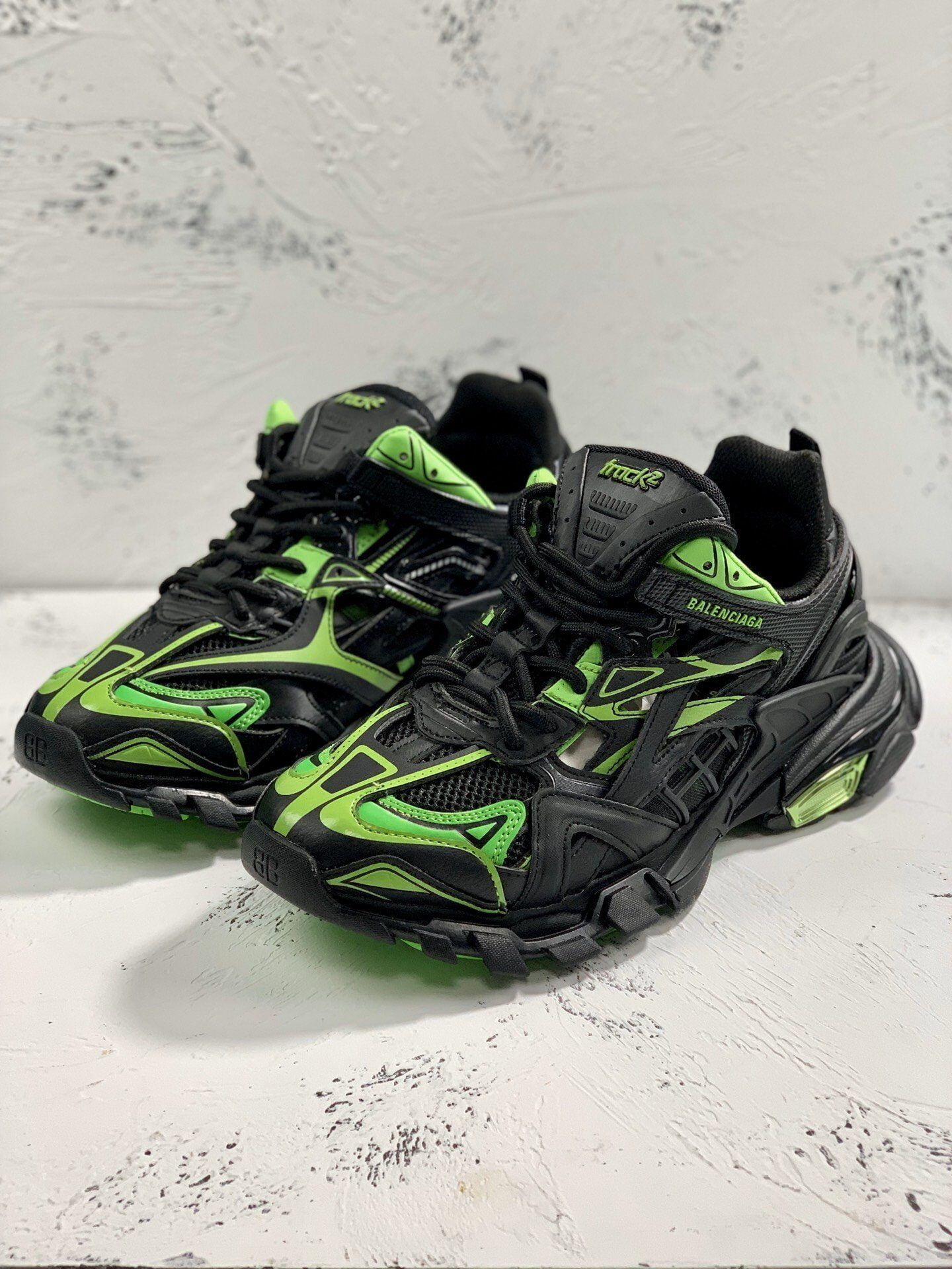 (1:1 replica) Balenciaga Track.2 Clear Sole Trainers Black For Women