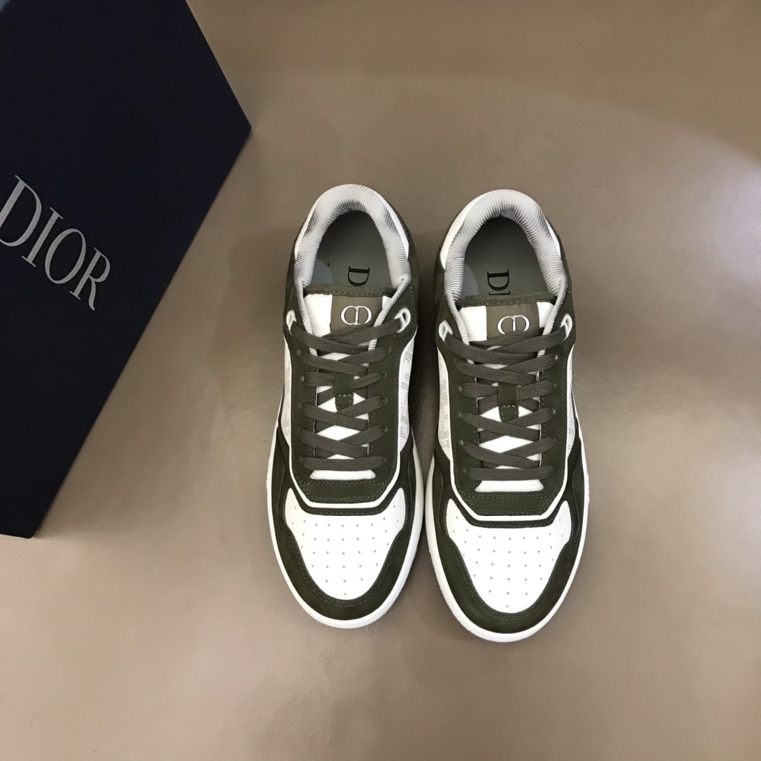 (1:1 replica) Christian Dior Women s B27 Low-Top Sneaker Dark Green For Women CD