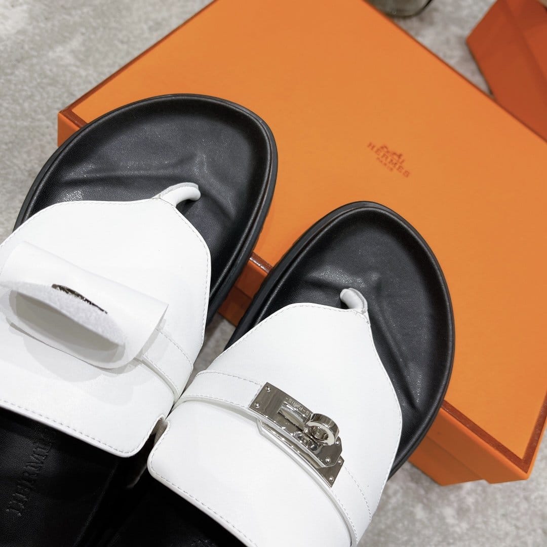 (1:1 replica) Hermes Empire Sandal White For Women, Women s Shoes H221074Z 90360