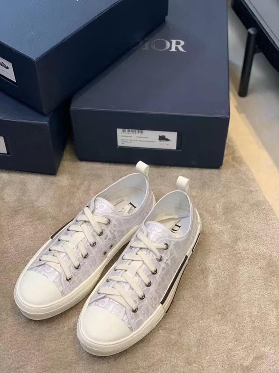 (1:1 replica) Christian Dior B23 Low-Top Sneaker White For Women CD