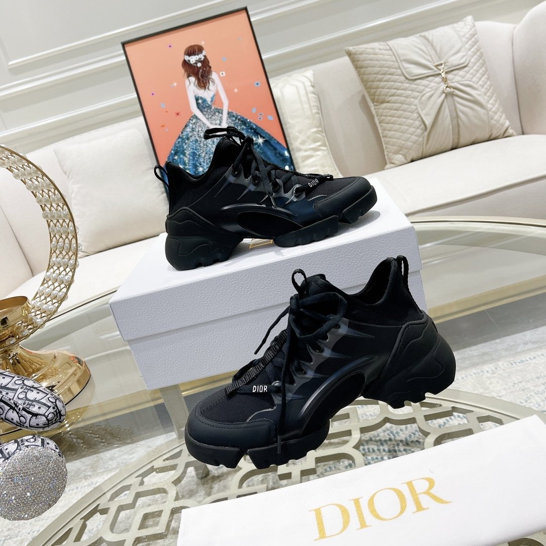 (1:1 replica) Christian Dior D-Connect Sneaker Technical Fabric Black For Women CD KCK222NGG_S900
