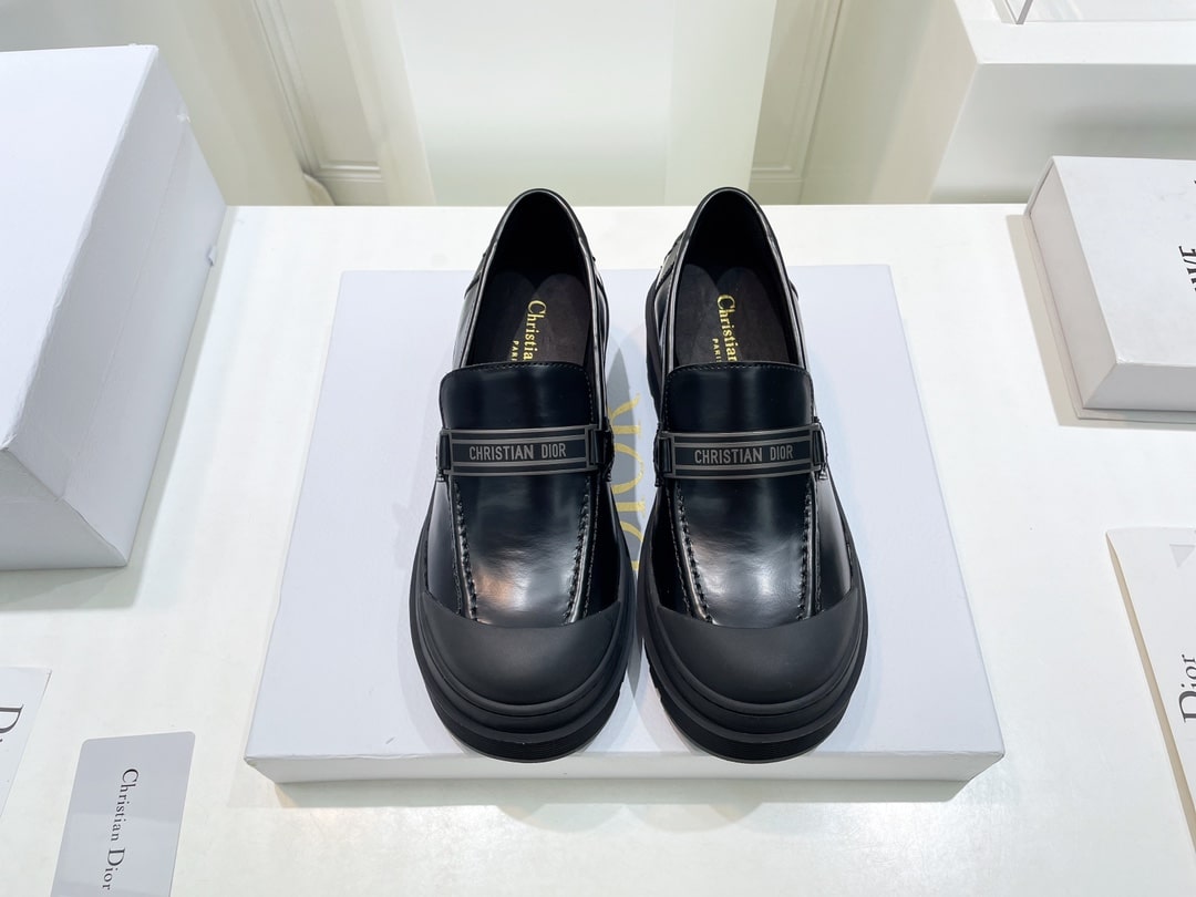 (1:1 replica) Christian Dior Women s Dior Code Loafer Black For Women CD KDB757VES_S29X
