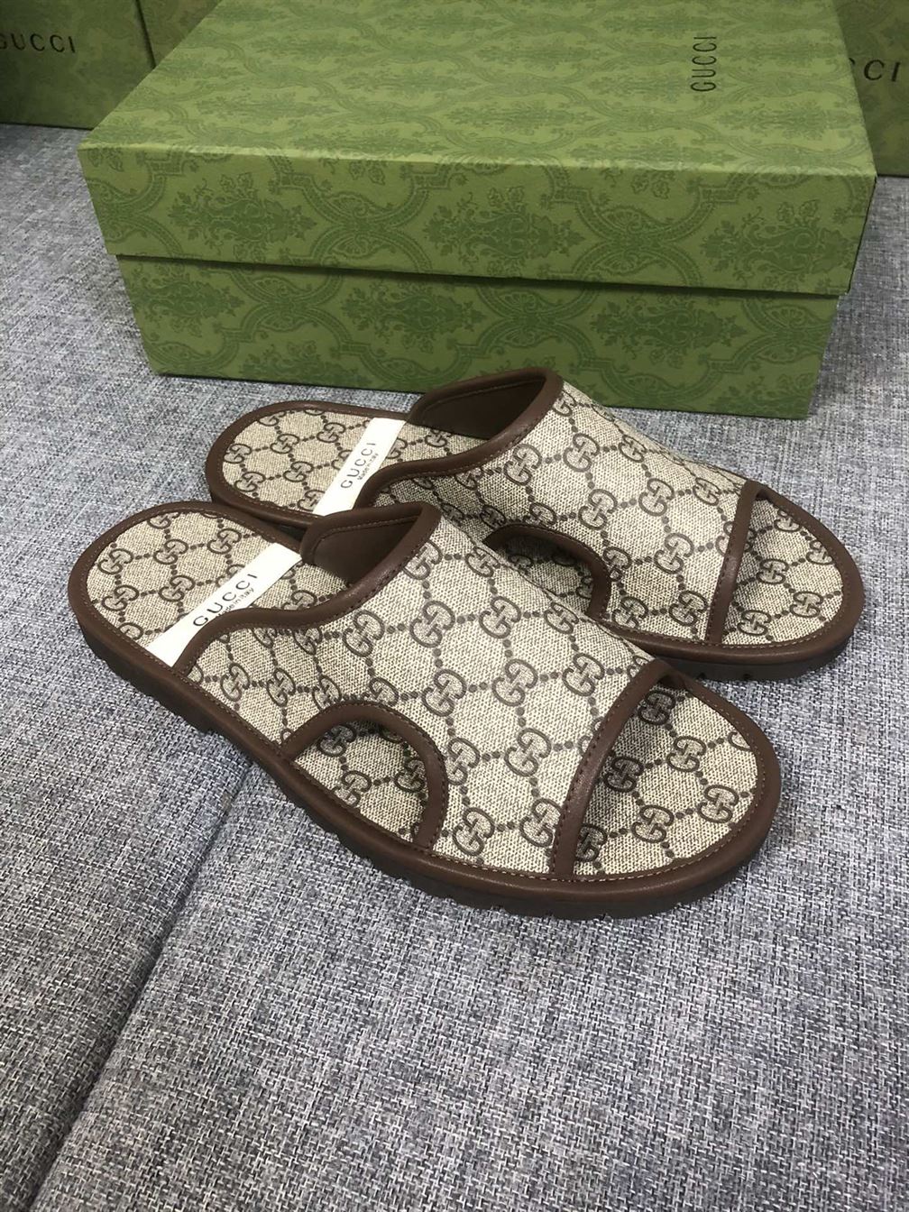 (1:1 replica) GUCCI MEN S GG SUPREME SLIDE SANDAL GSL033