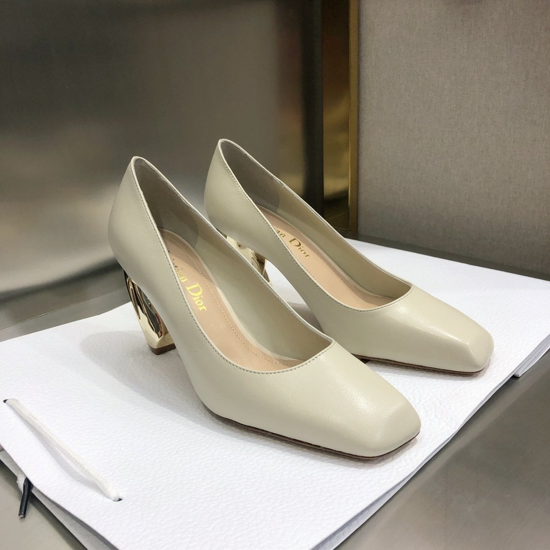 (1:1 replica) Christian Dior Rhodes Pump Beige For Women CD