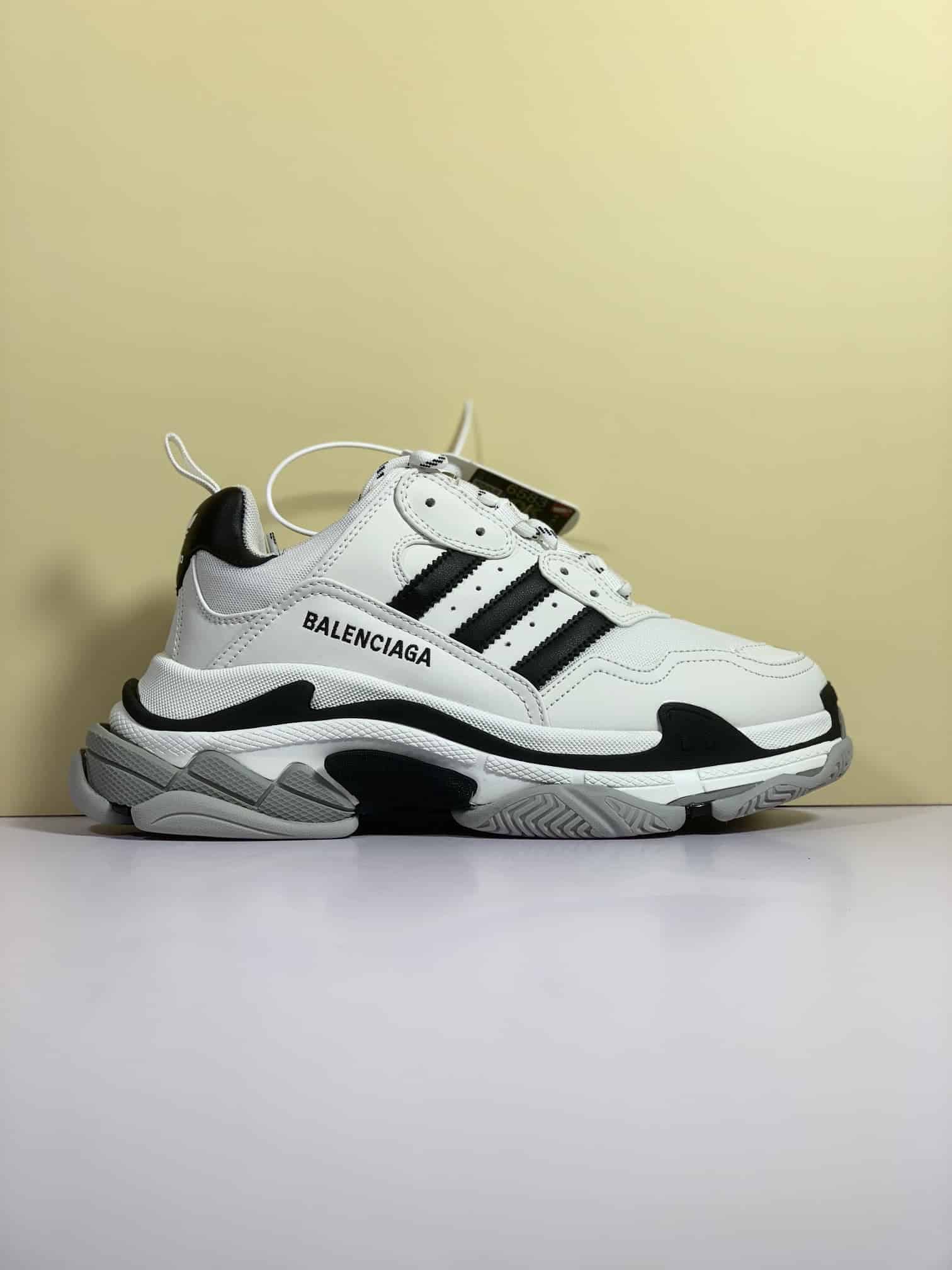 (1:1 replica) Balenciaga x Adidas Triple S Trainers White For Women
