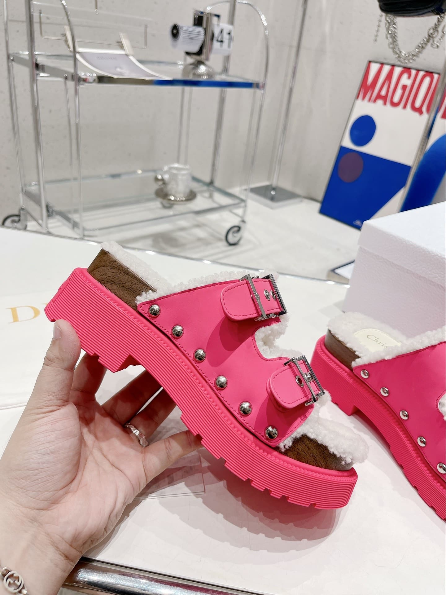 (1:1 replica) Christian Dior Women s Diorquake Sandal Pink For Women CD