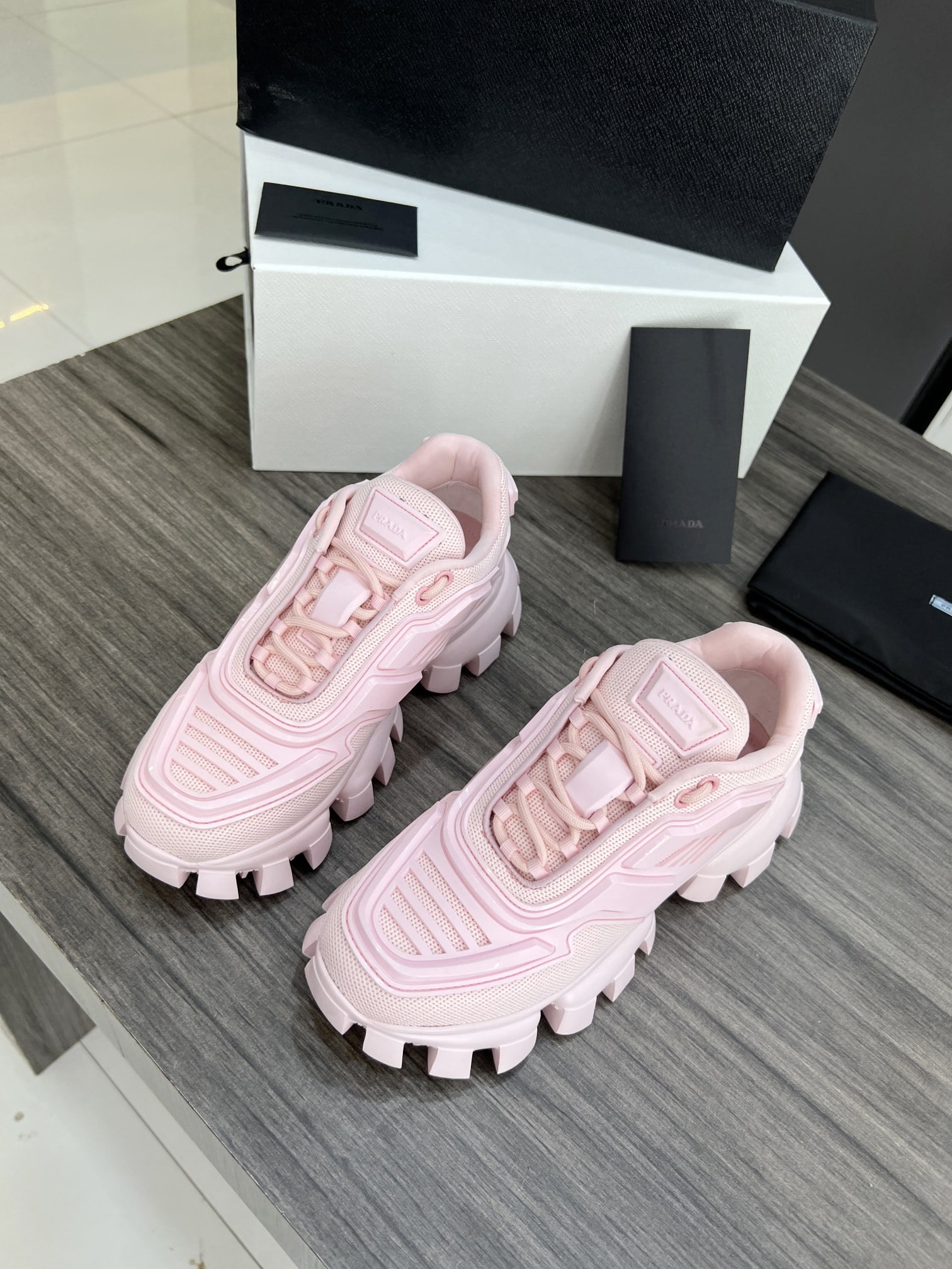 (1:1 replica) Prada Cloudbust Thunder Sneakers Pink For Women PRD 1E819L_3KR2_F0E18_F_050
