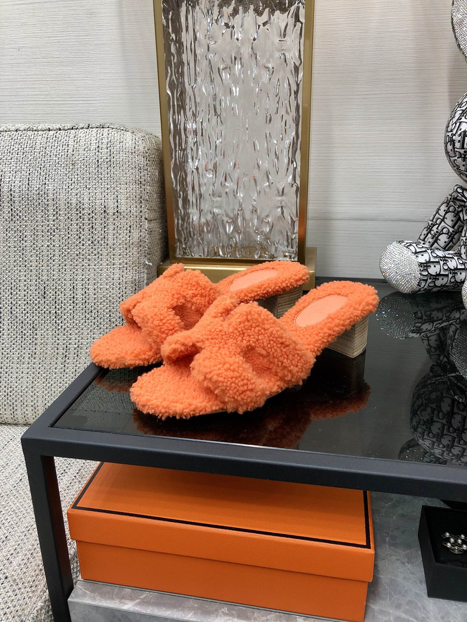 (1:1 replica) Hermes Oasis Sandal Orange For Women 1.97in/5cm