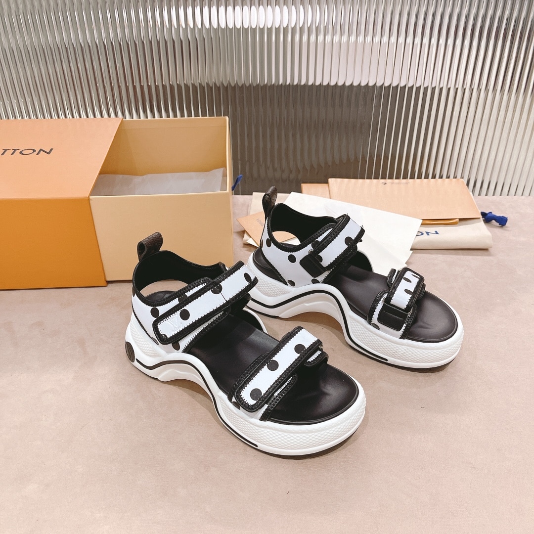 (1:1 replica) Louis Vuitton Women s LV Archlight Flat Sandal White For Women LV