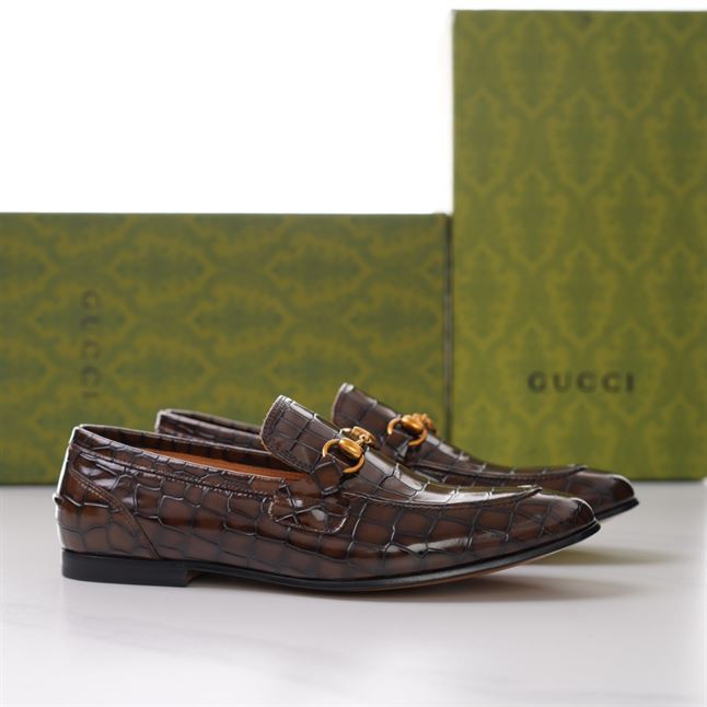 (1:1 replica) GUCCI JORDAAN CROCODILE LOAFER GL014