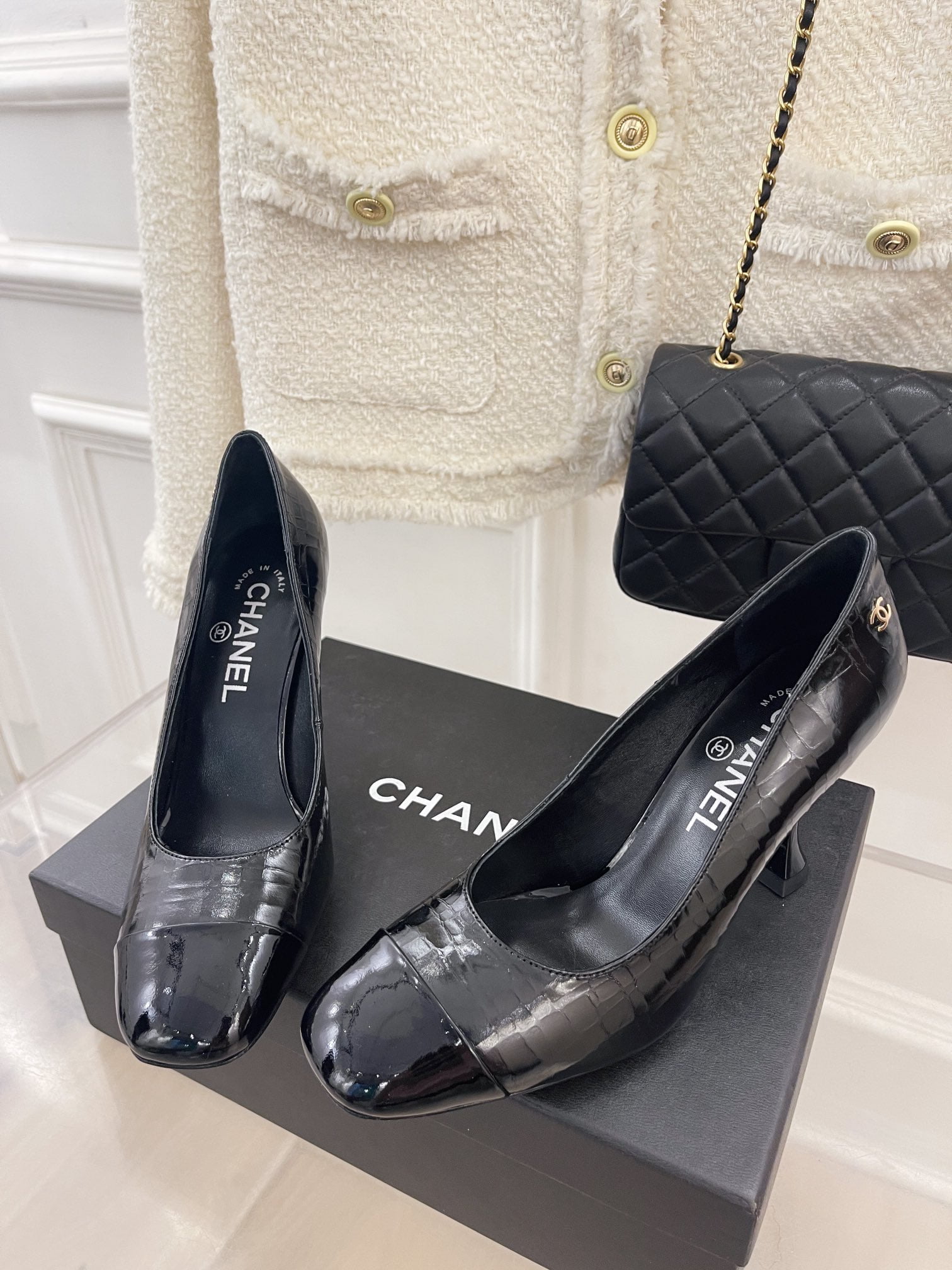 (1:1 replica) Chanel Women s Pump Grosgrain Black For Women