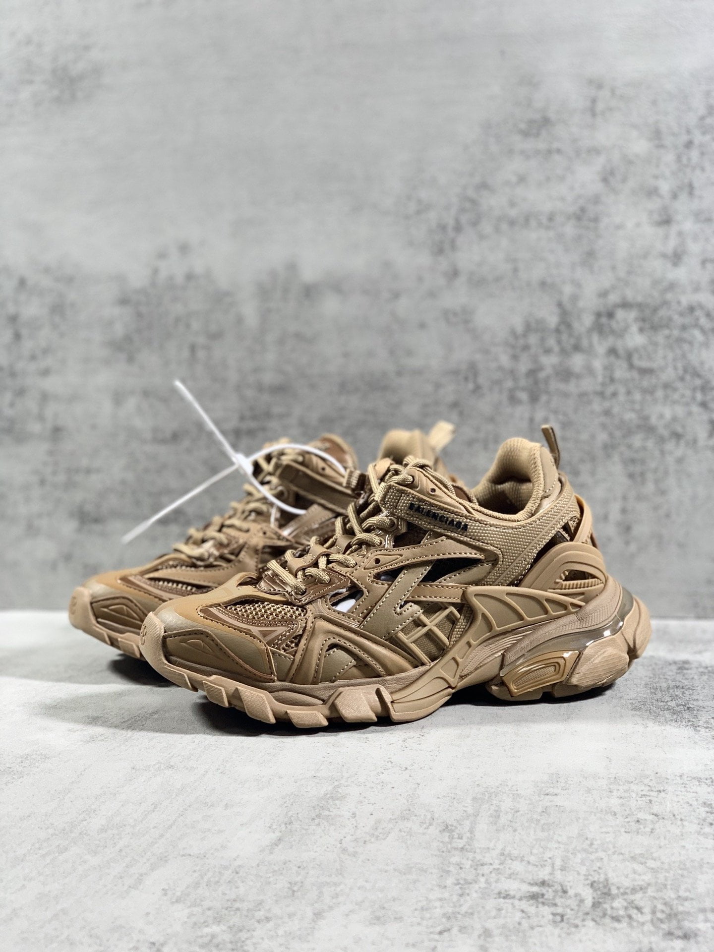 (1:1 replica) Balenciaga Track.2 Clear Sole Trainers Brown For Women