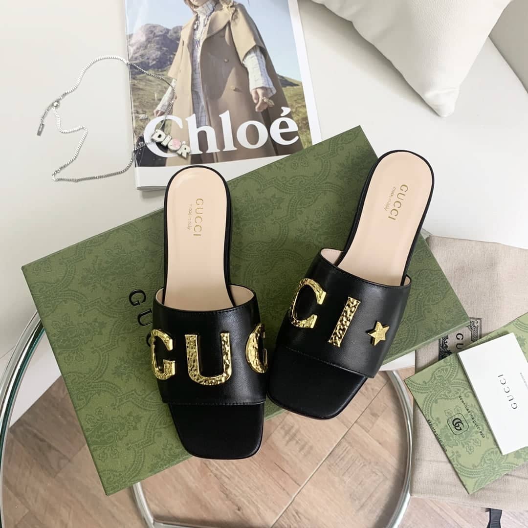 (1:1 replica) Gucci Women s Gucci Slide Black For Women GG