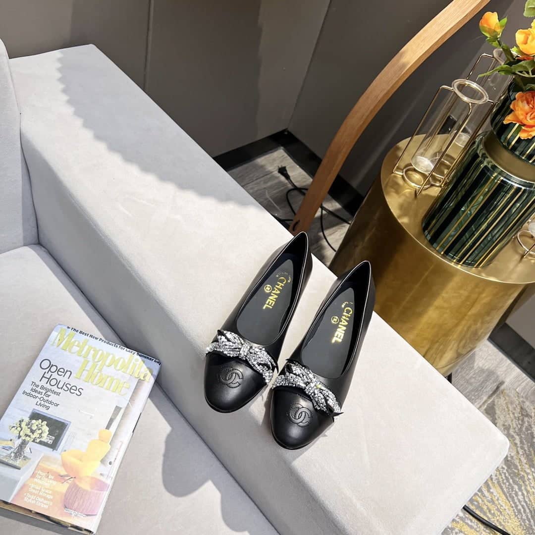 (1:1 replica) Chanel Women s Ballerinas Black For Women