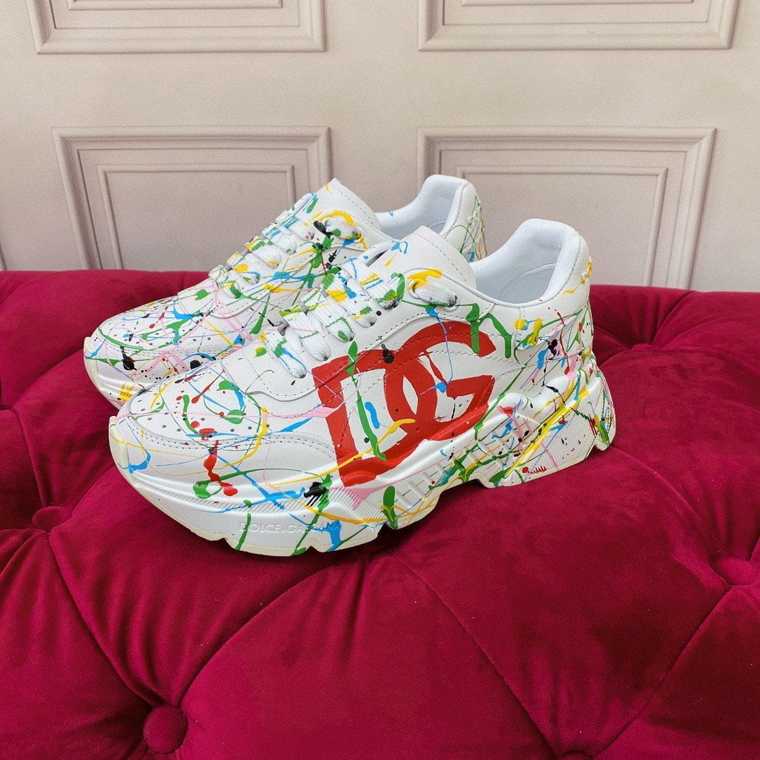 (1:1 replica) Dolce Gabbana Nappa Daymaster Sneakers White For Women DG Shoes