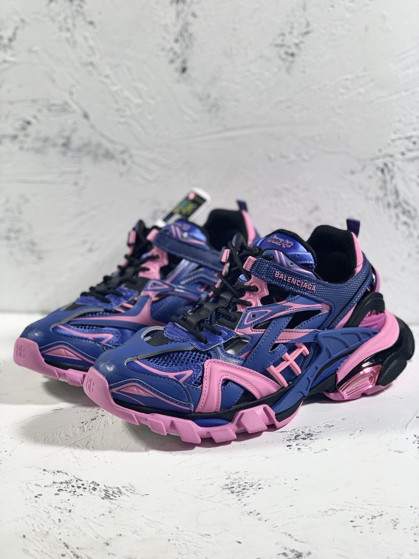 (1:1 replica) Balenciaga Track.2 Clear Sole Trainers Dark Purple For Women