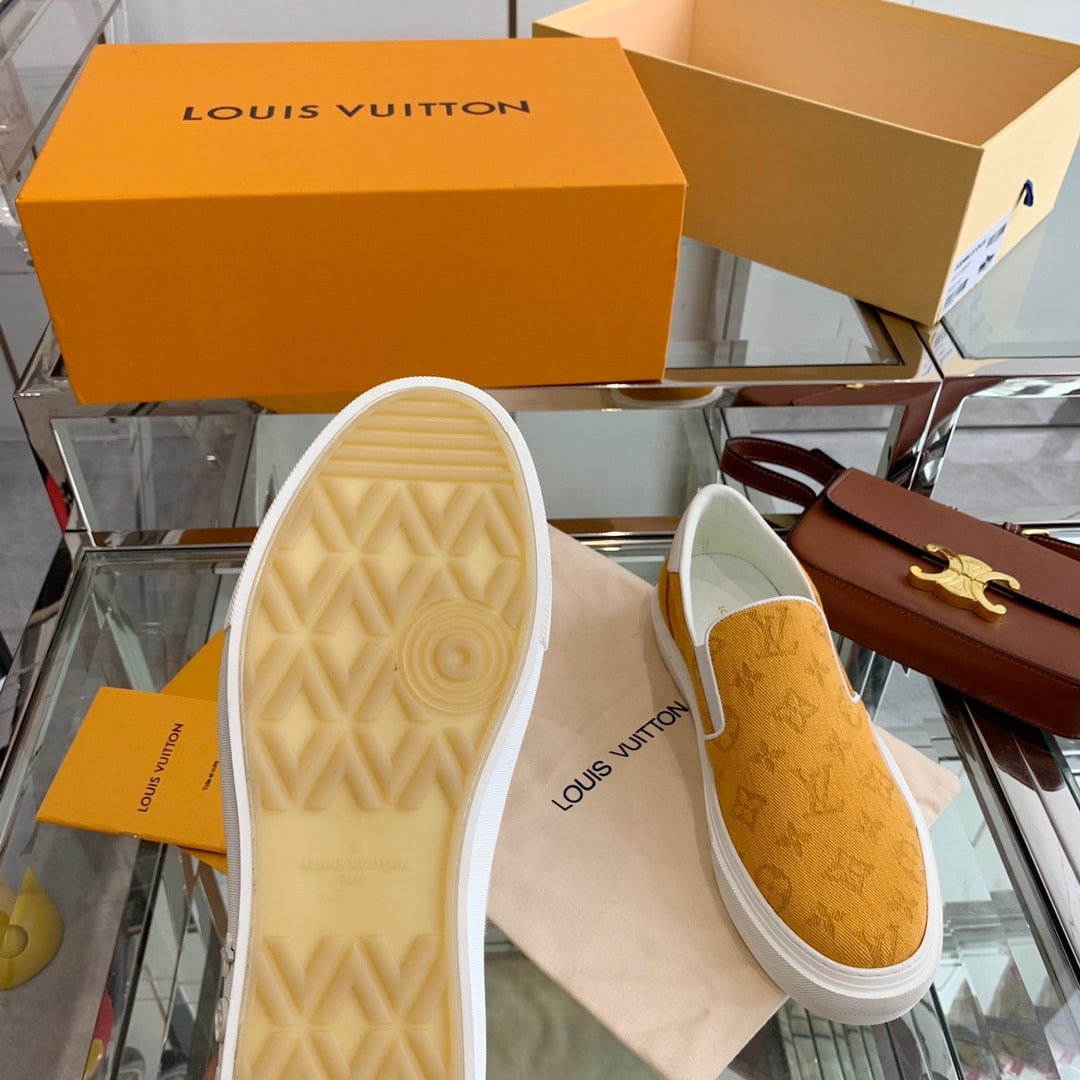 (1:1 replica) Louis Vuitton Women s Trocadero Slip On Orange For Women LV